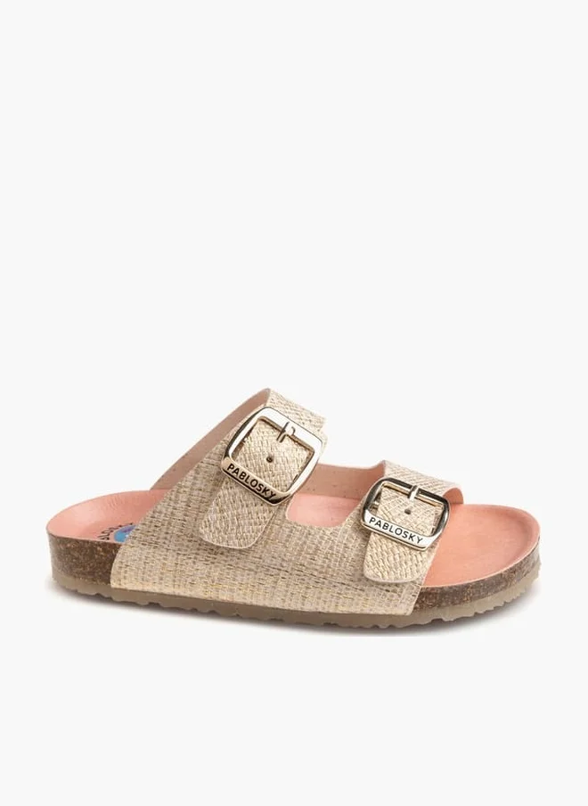 Pablosky Girls Strap Sandals With Buckle Strap Closure