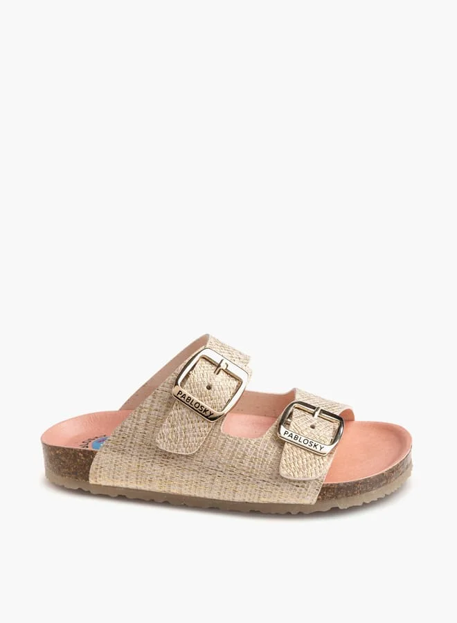 Pablosky Girls Strap Sandals With Buckle Strap Closure