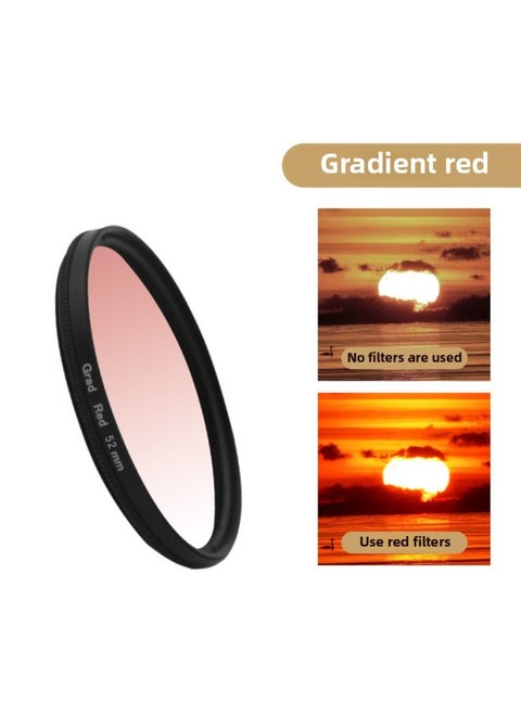 Luxury Leather Filter Shell For Apple For Iphone 15 Pro Max Photography Lens Package Cpl Filter Lightweight Elegant Style Compatible With 24731020116-Color:Gradient Red [52mm]]