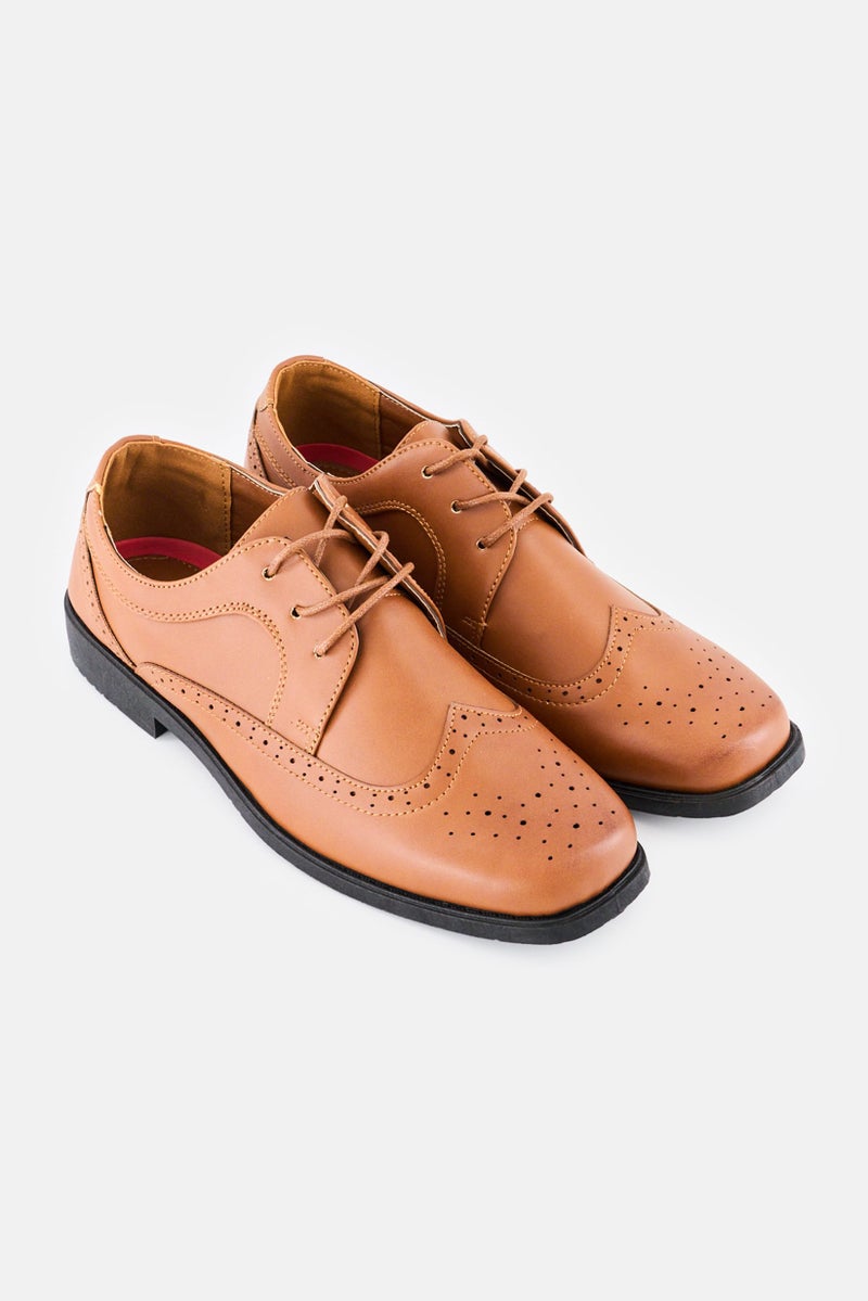 Josmo Kids Boy Lace Up Oxford Casual Shoes, Brown - Image 2
