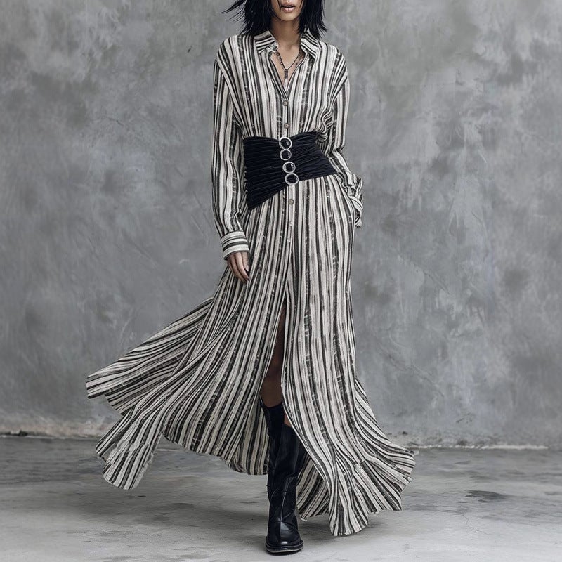 Hepburn style dress, elegant feminine daily styling - Image 1
