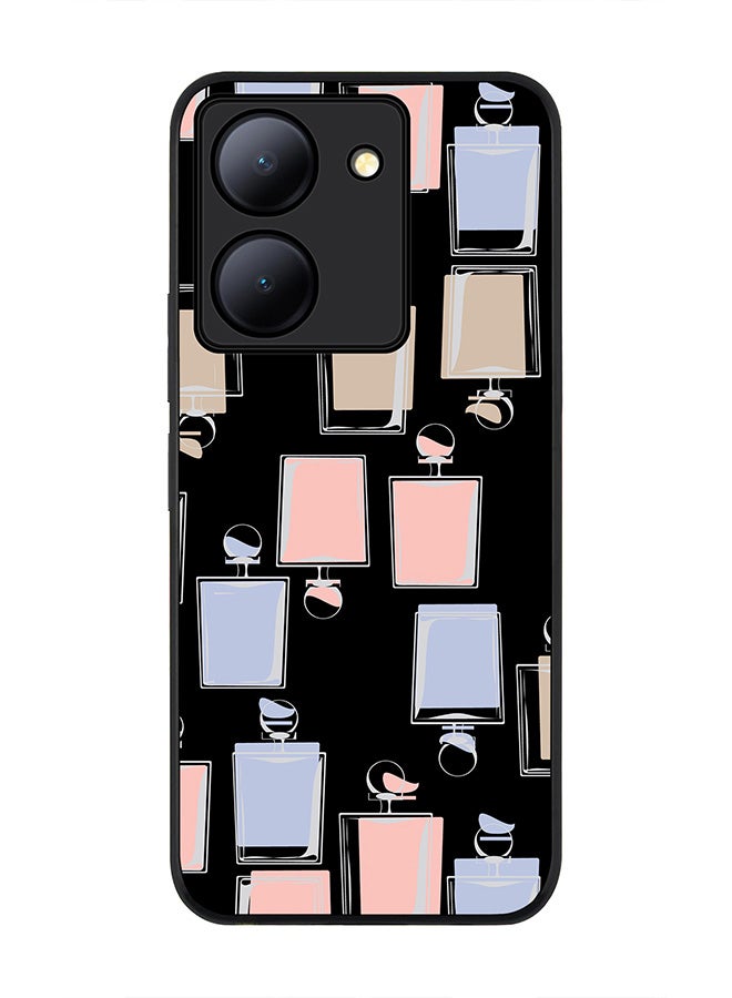 Stylizedd Rugged Black Edge case for Vivo Y27s/ Vivo Y27 5G, Slim fit Soft Case Flexible Rubber Edges Anti Drop TPU Gel Thin Cover - Fragrant Perfume - Image 1