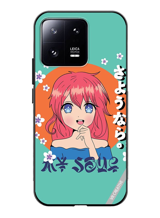 VR CREATIVE Protective Case Cover For Xiaomi 13 Japanese Gril Text Means Good Bye Design Multicolour - Image 1