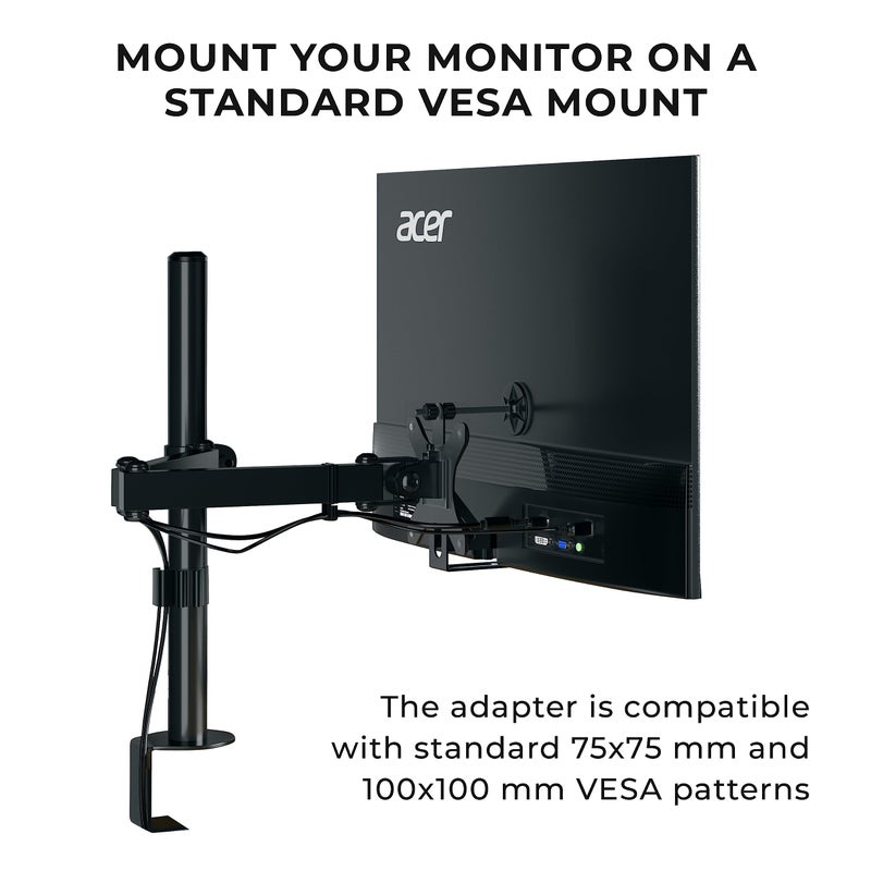 HumanCentric VESA Mount Adapter Bracket, VESA Adapter Compatible with Acer Monitor R240HY bidx, R221Q, R271, SB220Q, R241Y, RT240Y, RT270, SA220Q, SA230 bi, SA240Y, SA270 Bbix, SB230, SB240Y - Image 2