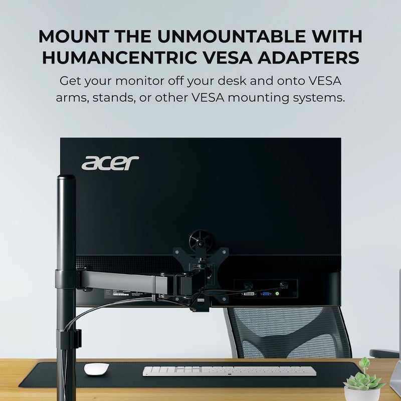 HumanCentric VESA Mount Adapter Bracket, VESA Adapter Compatible with Acer Monitor R240HY bidx, R221Q, R271, SB220Q, R241Y, RT240Y, RT270, SA220Q, SA230 bi, SA240Y, SA270 Bbix, SB230, SB240Y - Image 5