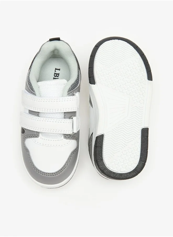 LBL by Shoexpress Boys Colourblock Sneakers With Hook And Loop Closure