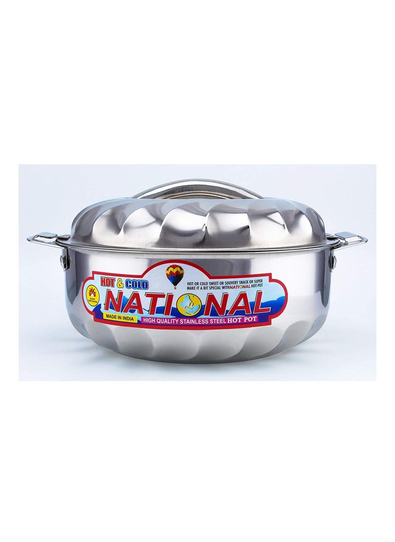 National - 3-Piece Stainless Steel Hot Pot Set Silver - Image 1