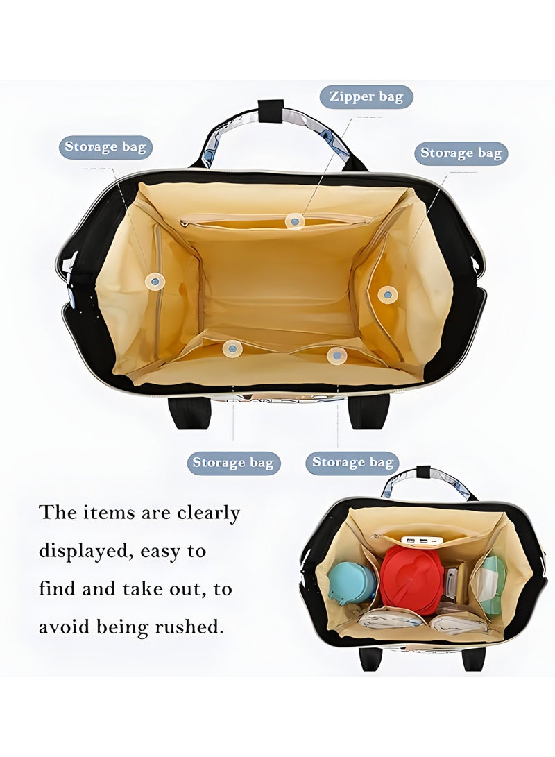 AUTOYSUR Diaper Bag Waterproof Diaper Changing Totes Multi-Function Travel Portable Bassinet Diaper Bag Backpack Mommy Bag - Image 4