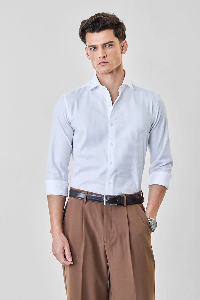 SNITCH Self-design Luxe Slim Fit Shirt