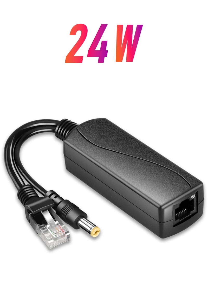 SYOSI Gigabit PoE Splitter 12V 2A, with IEEE 802.3af/at Complian 10-100-1000Mbps Power Over Ethernet Splitter Adapter, for Security IP Camera, Voip Phone, AP, CCTV Surveillance  - Image 1