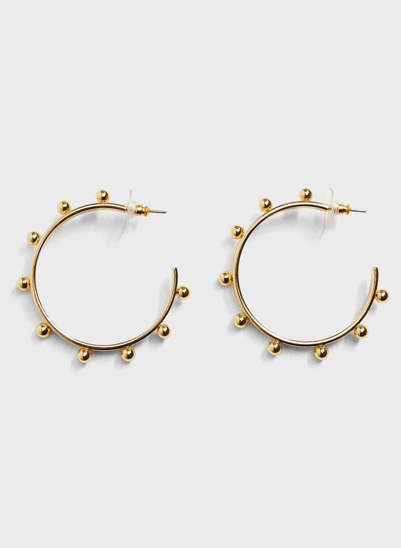 MANGO Lori Hoop Earrings