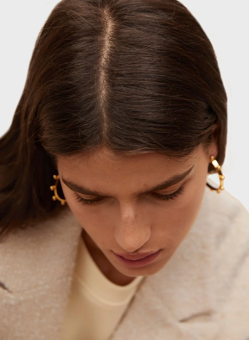 MANGO Lori Hoop Earrings