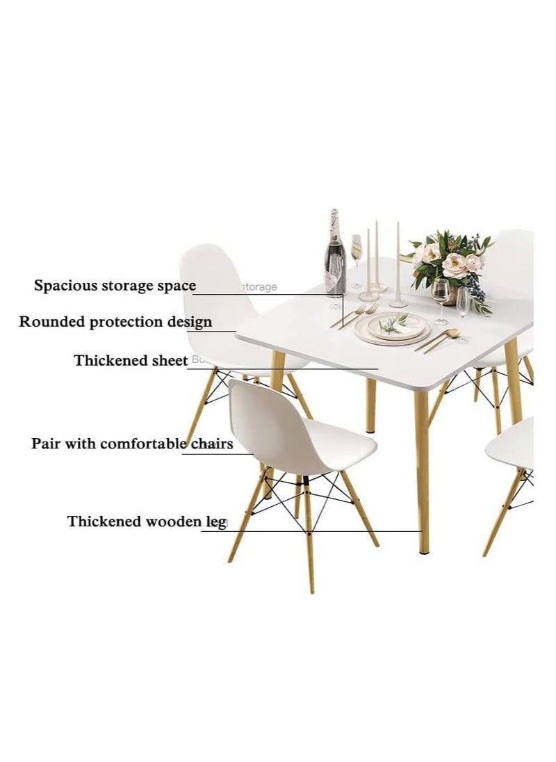 Generic - Modern Rectangle Table,  Dining Table, Simple Modern Wood Dining Table for Living Room/Office/Meeting Room/Kitchen/Lounging/Cafeterias (L-SCF-NB-12060) - Image 1