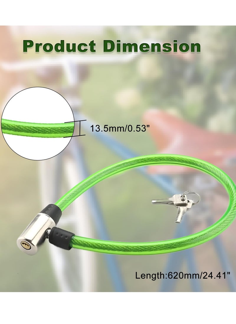Daytoyz Bike Lock Steel Wire Metal Bicycle Safety Lock Universal Bicycle Lock Motorcycle Wire Lock Safety Cable with 2 Key  - Image 2