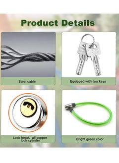 Daytoyz Bike Lock Steel Wire Metal Bicycle Safety Lock Universal Bicycle Lock Motorcycle Wire Lock Safety Cable with 2 Key  - Image 3