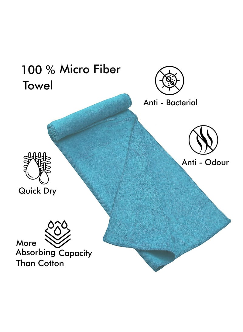Fabienne Super Soft Microfiber Bath Towel 70x140cm Ultra Absorbent and Quick Drying Towel Turquoise Green - Image 3