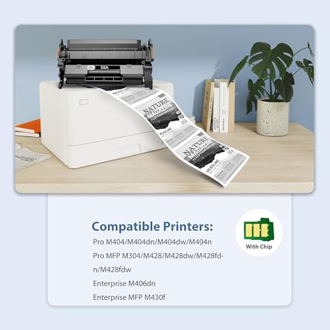 58A CF258A TONER CARTRIDGE 2 BLACK COMPATIBLE FOR HP-58A CF258A 58X CF258X TONER CARTRIDGE WORK WITH LASER JET PRO M404N M404DN M404DW M304 MFP M428DW M428FDN M428FDW M406 ENTER PRISE M406DN MFP M430F - Image 3