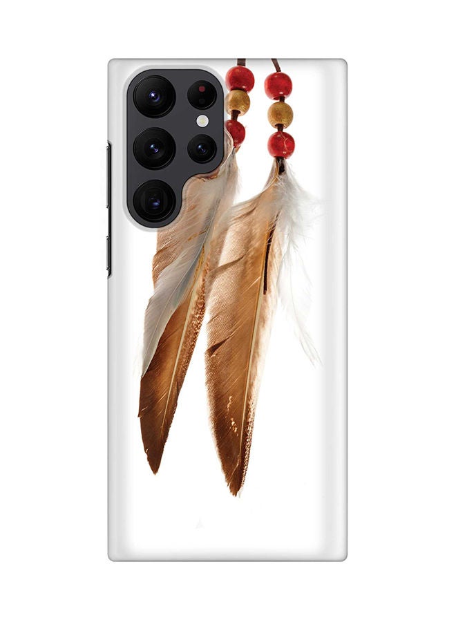 Stylizedd Case for Samsung Galaxy S22 Ultra 5G Snap Case Slim Snap Classic Series Shield Matte Finish Print - Chief Longfeathers - Image 1