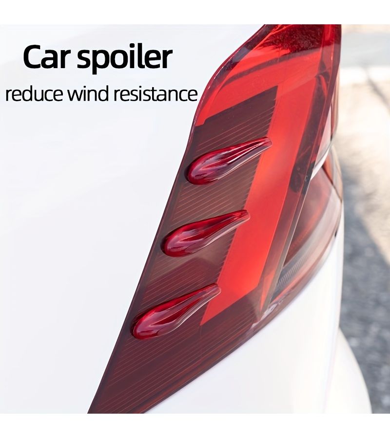 Red Car Door Wind Noise Reduction Strip Tail Lamp Anti Collision Protection Sticker - Image 1