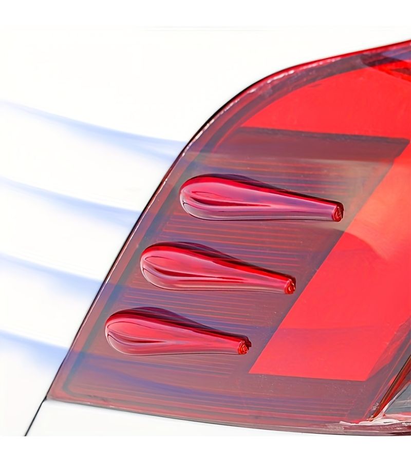 Red Car Door Wind Noise Reduction Strip Tail Lamp Anti Collision Protection Sticker - Image 3