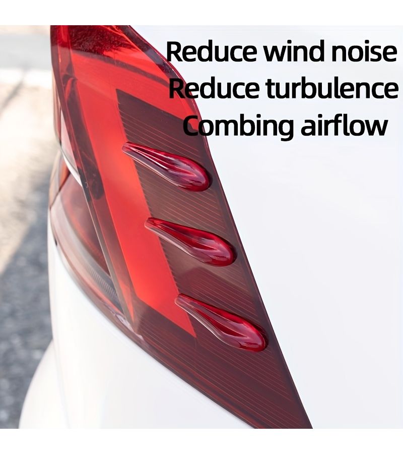 Red Car Door Wind Noise Reduction Strip Tail Lamp Anti Collision Protection Sticker - Image 5