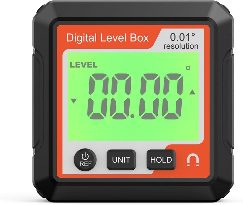 Digital Angle Gauge, Digital Angle Finder, Electronic Level Angle Finder Tool, with Magnetic Base, LCD Accuracy Level, for Hanging, Construction, Woodworking, Machinery (White) - Image 1
