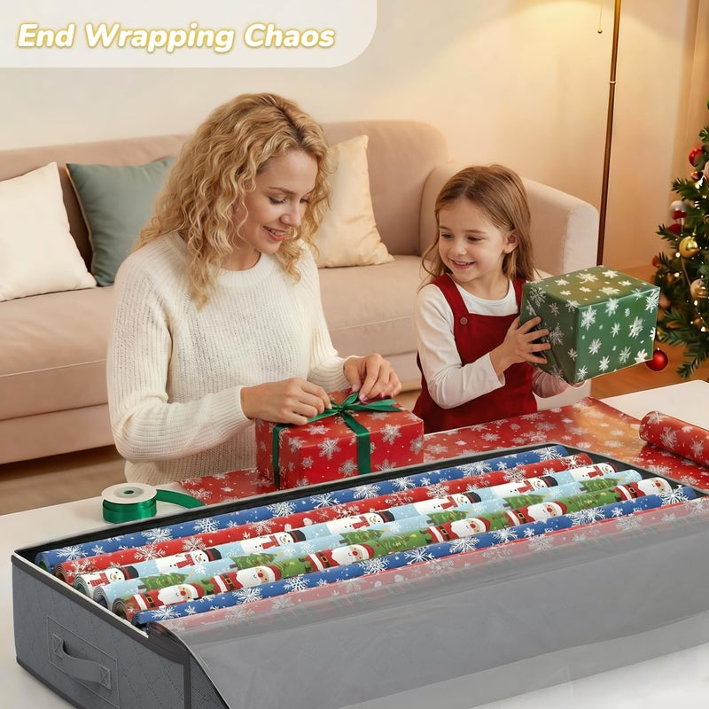 Budding Joy 90L Under Bed Storage Containers, 6 Pack Underbed Closet Storage Organizer System, Moving Bags with Clear Window and Reinforced Handles for Bedding Pillows Blanket Clothes Wardrobe Bedroom - Image 2
