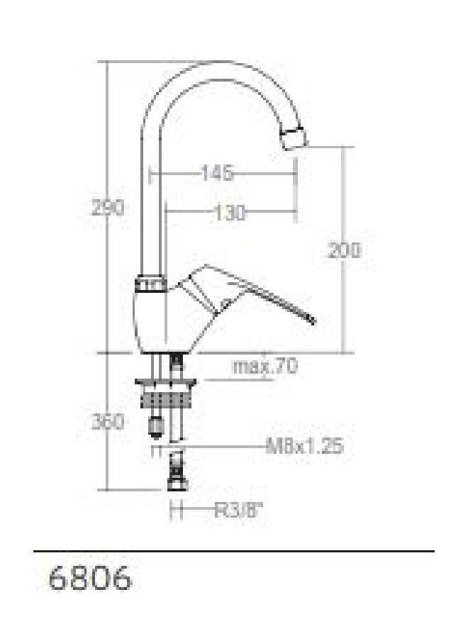Ramon Soler - Magma Tree Kitchen Mixer 6808 - Image 1