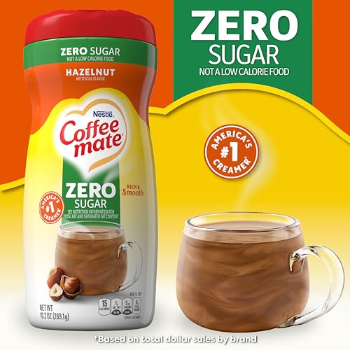 Coffee Mate Coffee-Mate Coffee Creamer Zero Sugar Hazelnut, Pack of 6 (10.2 Ounce) - Image 4