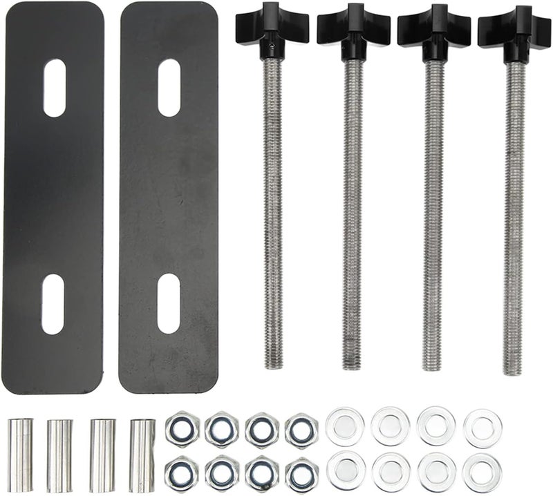 Quick Installation Black Traction Boards Mounting Pin Kit M10x180 Steel Bracket Set For SUV Off Road Vehicles - Image 1