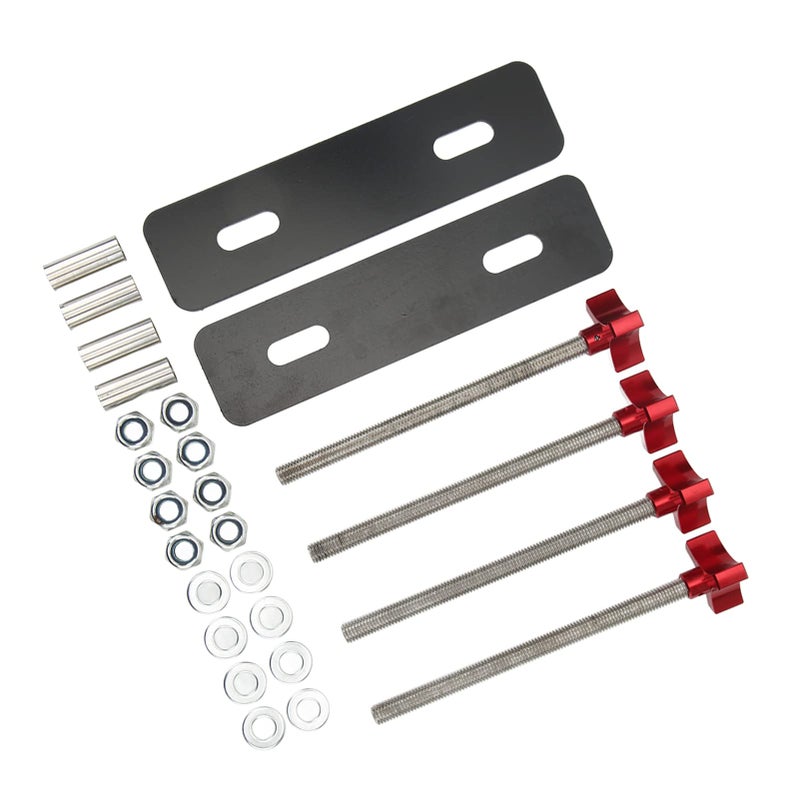 Quick Installation Black Traction Boards Mounting Pin Kit M10x180 Steel Bracket Set For SUV Off Road Vehicles - Image 3