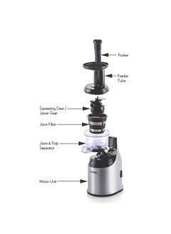 BOROSIL Borosil Health Pro 200Watt Slow Juicer Black  - Image 3