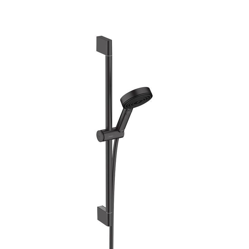 hansgrohe Pulsify S 12inch 1Spray Handshower with Slide Bar and Hose PowderRain IntenseRain Pulsating Massage in Matte Black 24162671