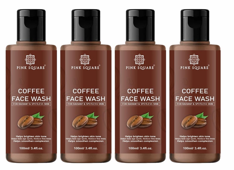 Pink Square Coffee Face Wash For Glowing Skin for MenWomen Long Lasting Refreshment Deep Cleanser Blackheads Removal Acne Treatment Paraben  Sulphate Free Pack of 2 of 200ml - Image 1