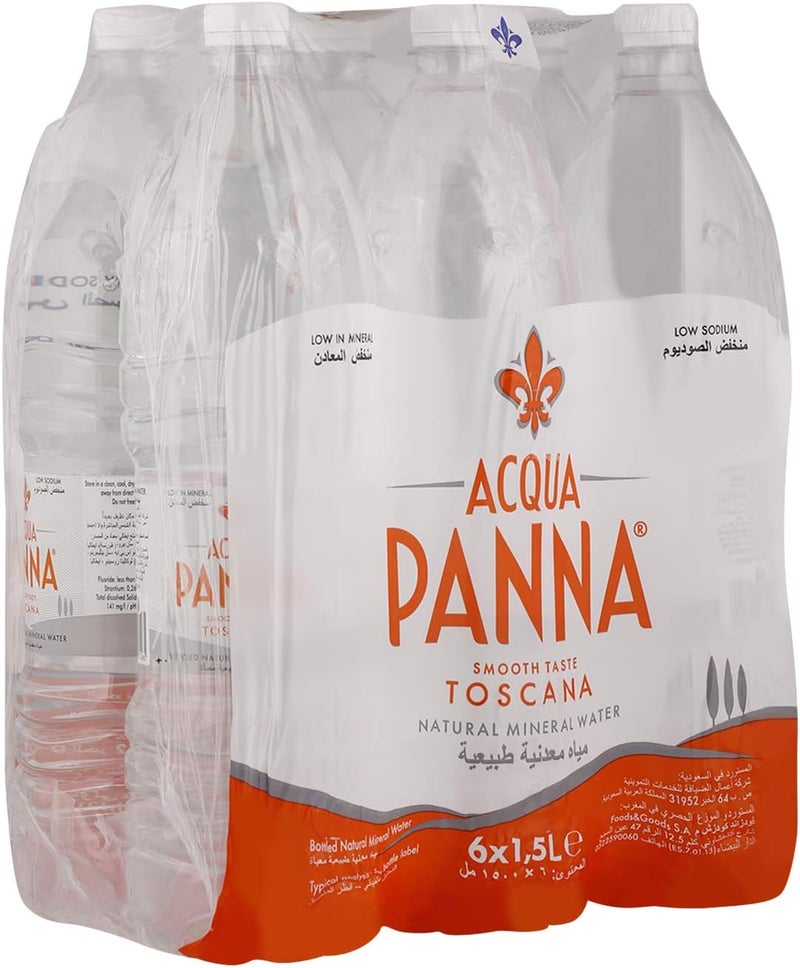 Acqua Panna Toscana Natural Mineral Water 1.5L x 6 - Image 2