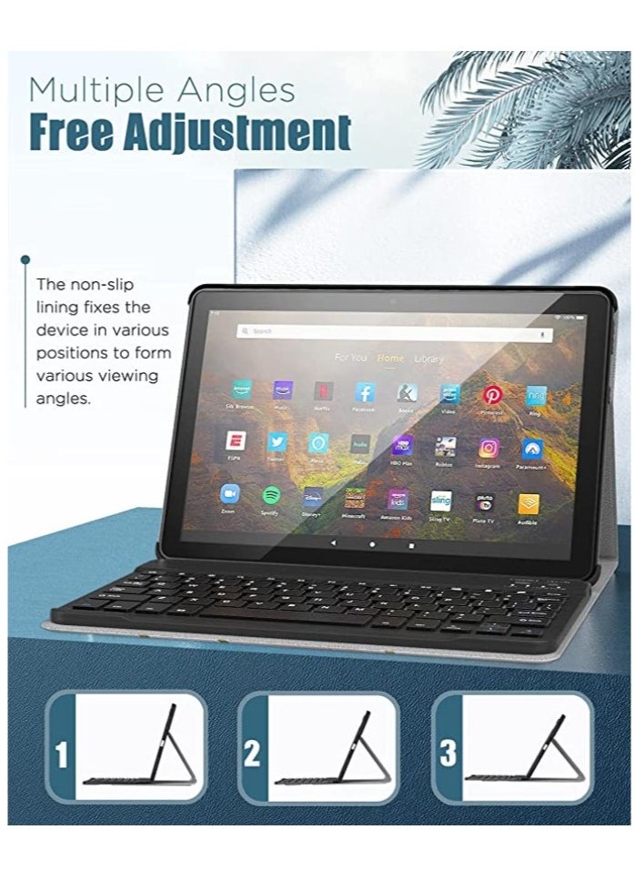 CCIT - CCIT A103 Pro 5G 10.1 Inch Tablet PC Dual Sim 8GB RAM 512GB ROM 5800mAh Battery with Wireless Keyboard and PU Tablet Cover - Image 1