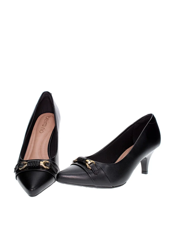 Beira Rio Cali Pointed Toe Mid Heel Pumps