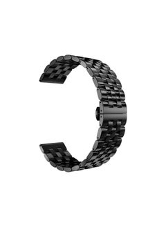 For Meidu Five Beads Stainless Steel Strap Solid Universal Smart Watch Chain For HuaweiFor SamsungFor AppleAmazon-Color:MD-Black-intelligent Five Beads-Specifications:Universal Flat Head Size 20mm