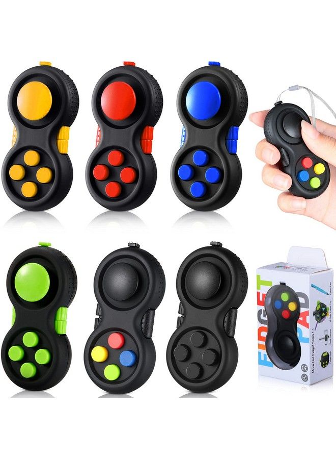 Skylety 6 Pieces Cam Fidget Pad Controller Relieve Anxiety Teen Handheld Mini Handheld Fidget Pad Fidget Controller Stress Reducer For Teens And Adult Relieve Stress (Mixed Colors) - Image 1