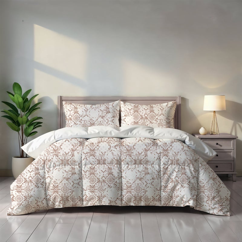 Cottage 6pcs boho geo comforter set super king size 240*260cm - Image 3