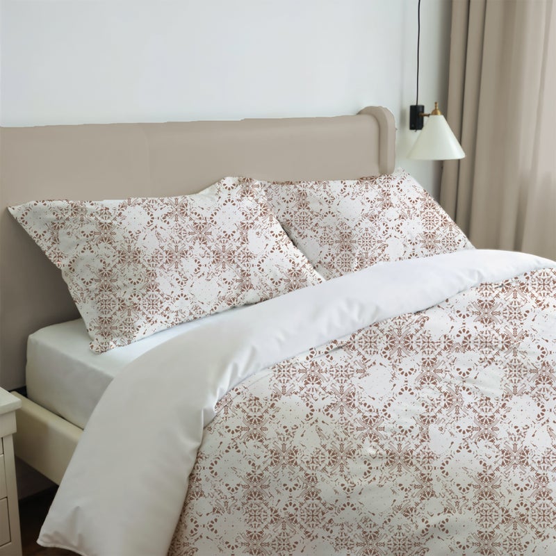 Cottage 6pcs boho geo comforter set super king size 240*260cm - Image 1