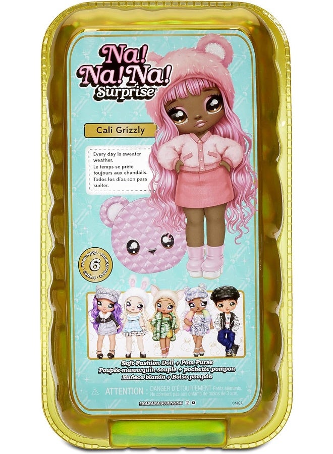 Na! Na! Na! Surprise Na! Na! Na! Surprise Glam Series Cali Grizzly Fashion Doll And Metallic Bear Purse  - Image 5
