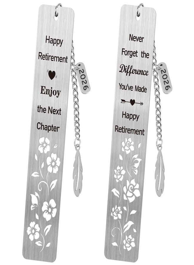Hedeey Retirement Gifts for Women 2026Coworker Retirement Bookmarks for Women Men Book Lovers Farewell Going Away Goodbye Appreciation Retirement Gifts for Retired Teacher Nurse Colleagues(2Pcs Metal) - Image 1