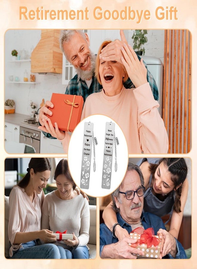 Hedeey Retirement Gifts for Women 2026Coworker Retirement Bookmarks for Women Men Book Lovers Farewell Going Away Goodbye Appreciation Retirement Gifts for Retired Teacher Nurse Colleagues(2Pcs Metal) - Image 5