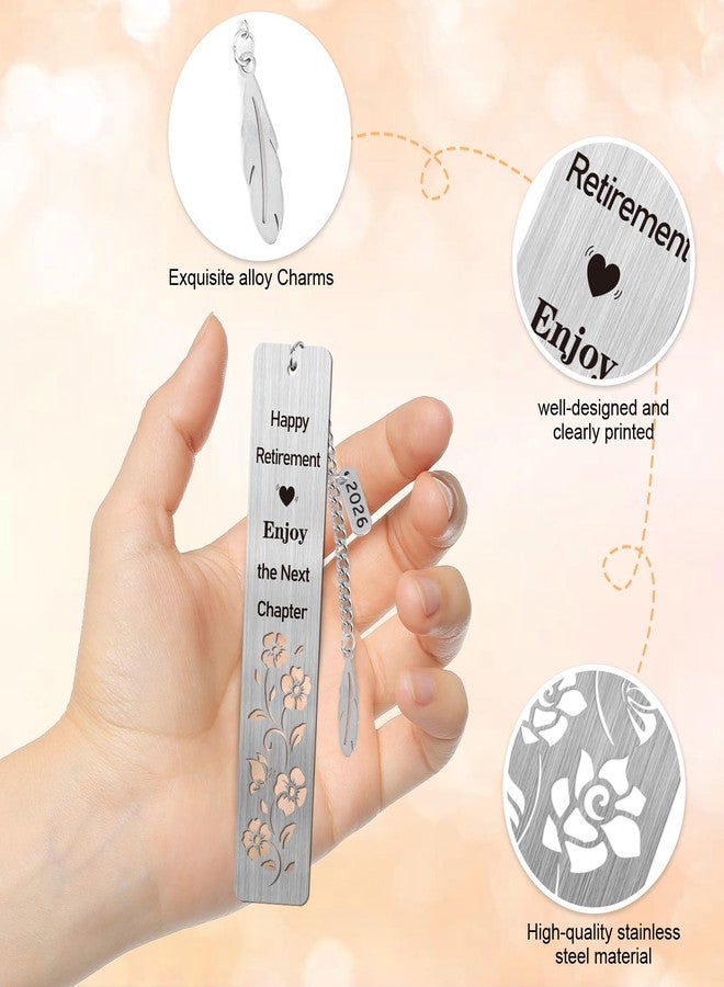 Hedeey Retirement Gifts for Women 2026Coworker Retirement Bookmarks for Women Men Book Lovers Farewell Going Away Goodbye Appreciation Retirement Gifts for Retired Teacher Nurse Colleagues(2Pcs Metal) - Image 3
