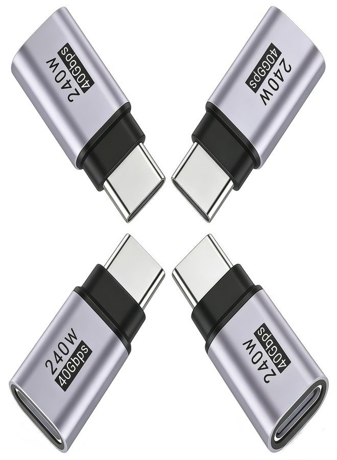 basecolors 4Pack usb c extender Supports Up to 40Gbps Data Transfer and 240W Fast Charging , Usbc to Usbc adapter,usb c extension Compatible with Thunderbolt 4/3 Supports 4K@240Hz Video for USB-C Devices - Image 1
