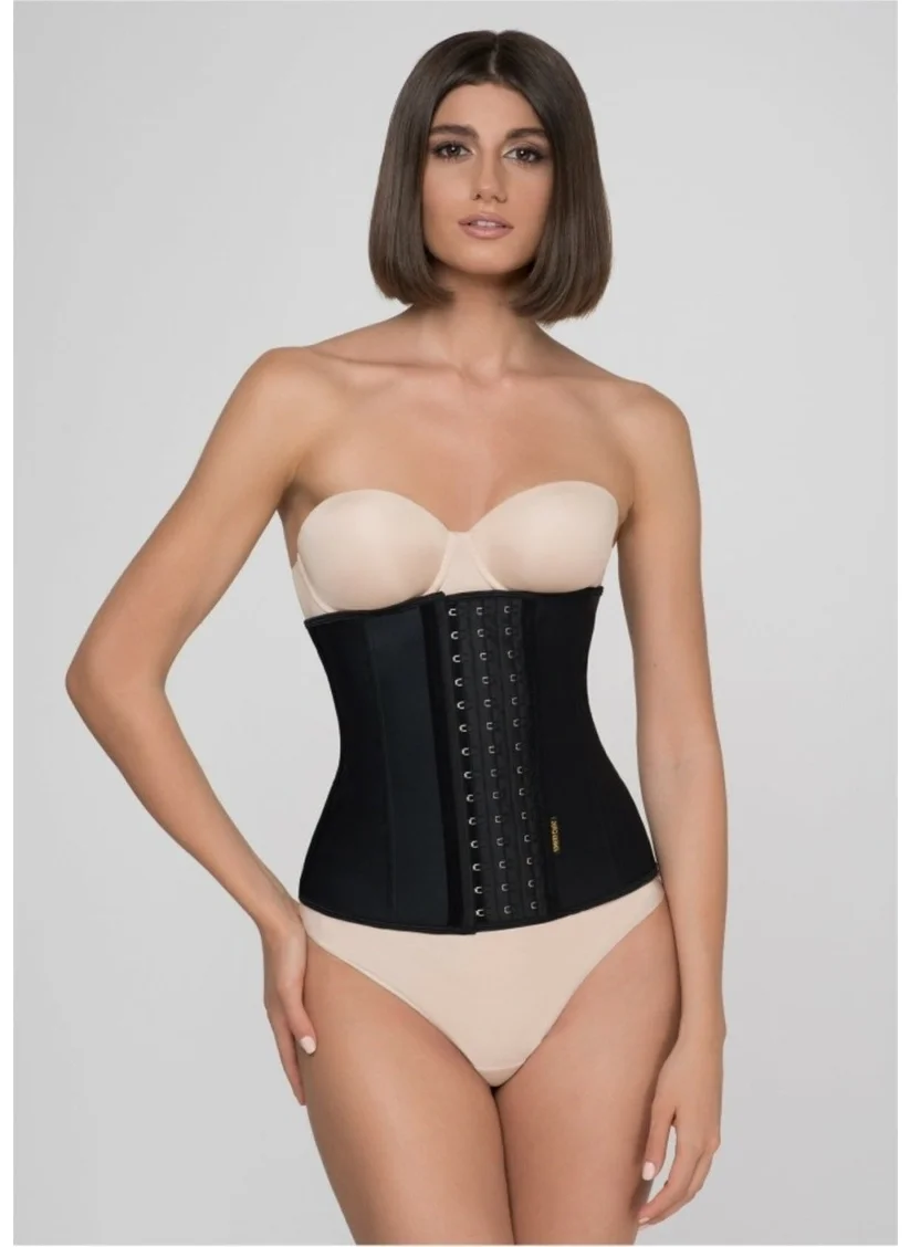 Mistirik Trigoso Effective Cotton Black Latex Corset for Belly Area with Restorative and Tightening Effect