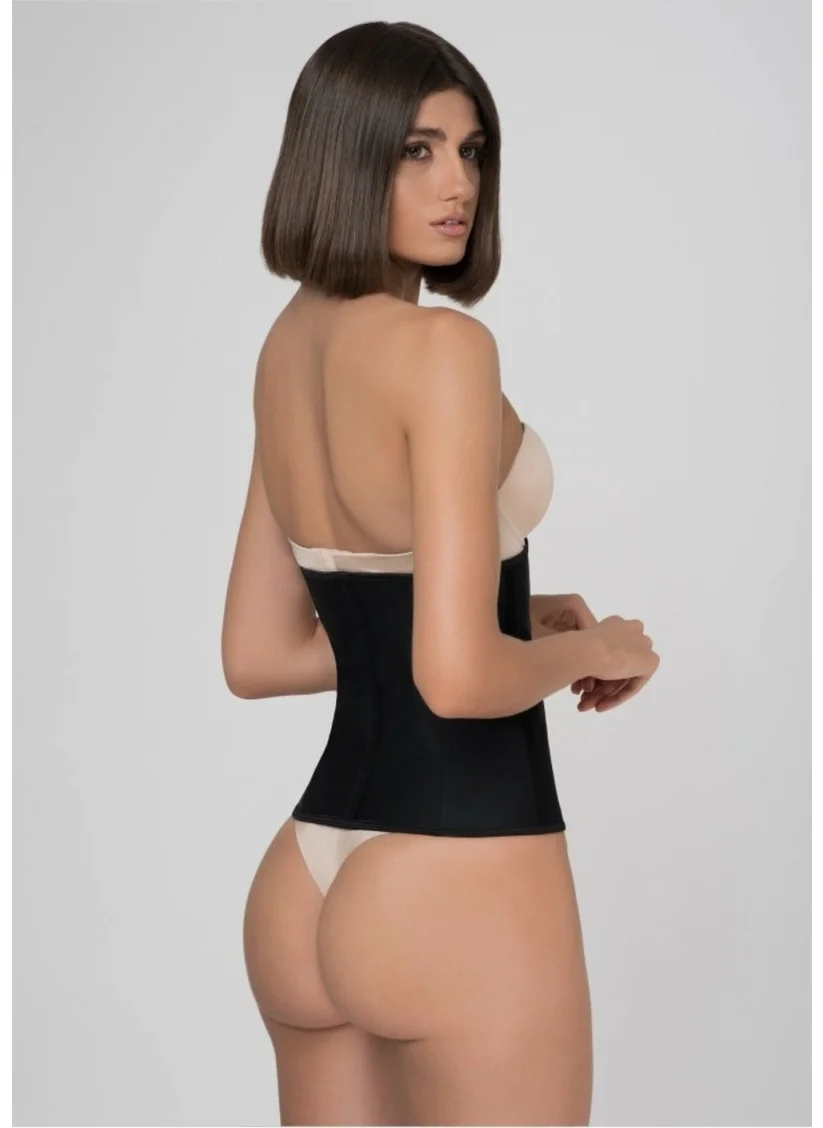 Mistirik Trigoso Effective Cotton Black Latex Corset for Belly Area with Restorative and Tightening Effect