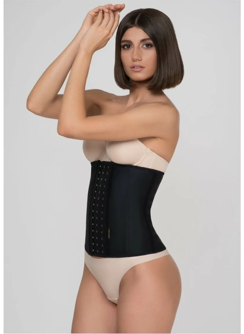 Mistirik Trigoso Effective Cotton Black Latex Corset for Belly Area with Restorative and Tightening Effect