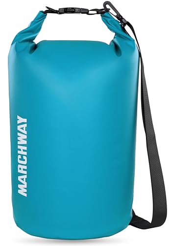 MARCHWAY Floating Waterproof Dry Bag Backpack 5L10L20L30L40L Roll Top Sack Keeps Gear Dry for Kayaking Rafting Boating Swimming Camping Hiking Beach Fishing Teal 20L - Image 1